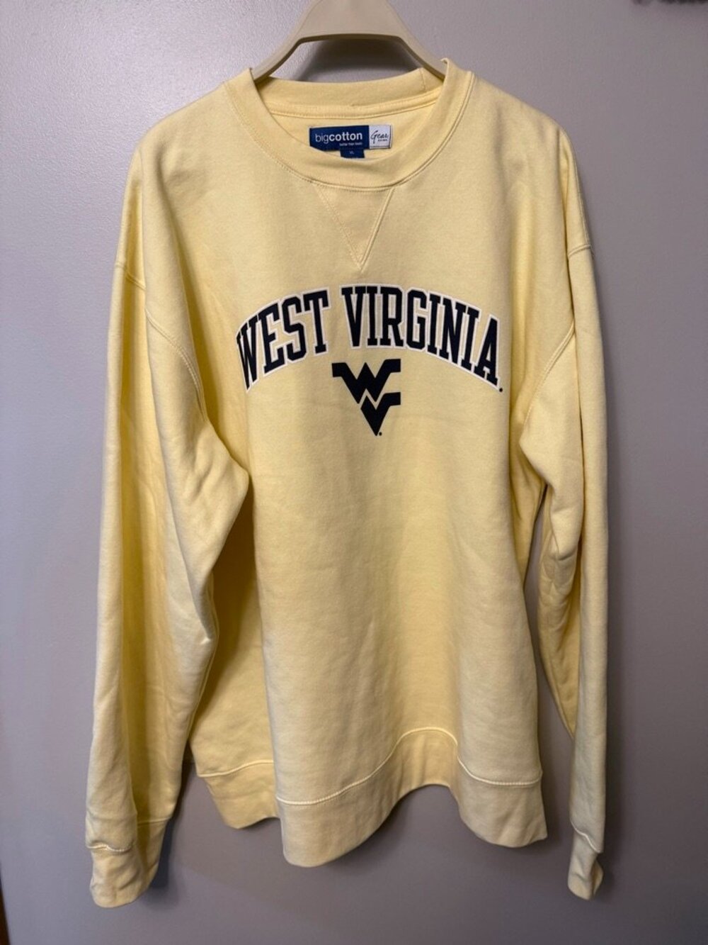 West Virginia Butter Yellow Sweatshirt XL